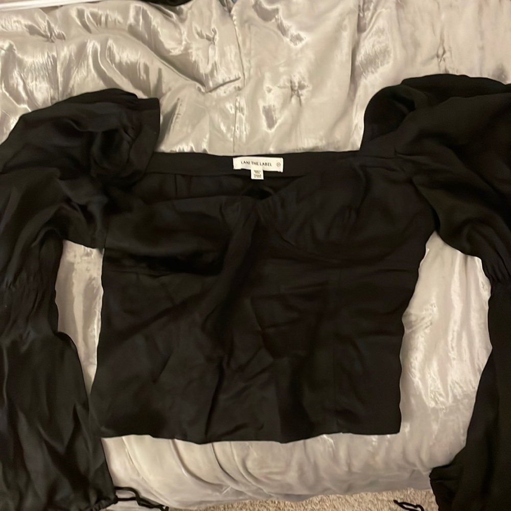 Lani the Label. Black cotton fitted top- can be worn any time in the year.